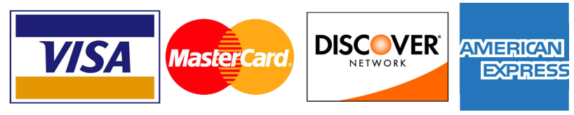 Visa, Mastercard, American Express and Discover